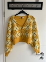 Damen H&M Cardigan Strickjacke gelb Karo Muster Sachsen - Bautzen Vorschau