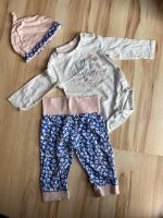 Baby Mädchen Body Hose Mütze Set Blau Weiß Gr.68 BOB Saarland - Schiffweiler Vorschau