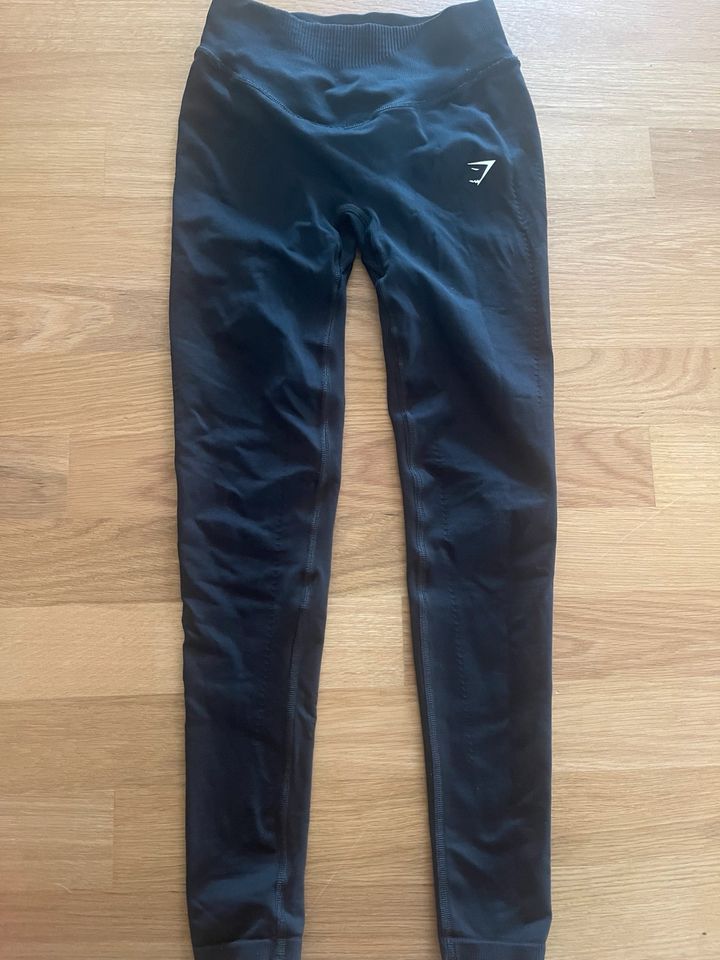 Gymshark Leggings High Waist XS schwarz LOgo in Köln