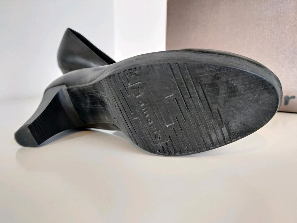 Tamaris Schuhe Größe 37 schwarz Echtleder in Laufach
