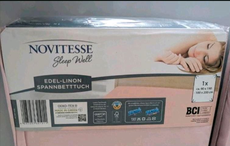 Novitesse Edel-Linon Spannbetttuch rosa neu in Berlin