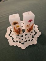 Handarbeitsdeckchen mit 2kl Kerzen Niedersachsen - Melle Vorschau