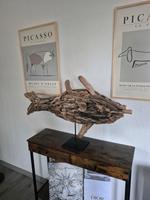 Teak Holz Handarbeit Unikat Fisch groß Saarland - Wadgassen Vorschau