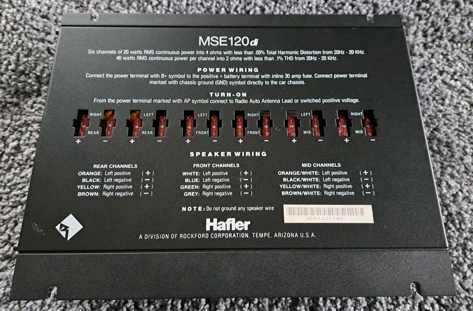 Endstufe Hafler 120di by Rockford Fosgate - selten in Neckarsulm