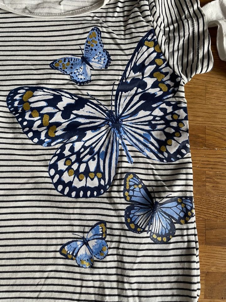H&M C&A T-Shirt Glitzer Hase Schmetterling Blumen 110 116 in München