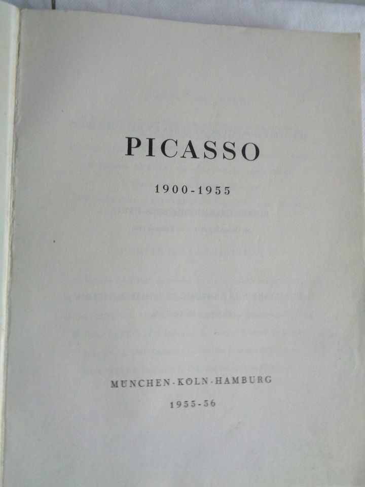 PICASSO "AUSSTELLUNGSKATALOG 1955/1956 in Amberg