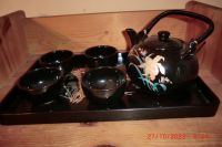 Chinesisches Teesevice mit Tablett - schwarz - Porzellan Hannover - Vahrenwald-List Vorschau