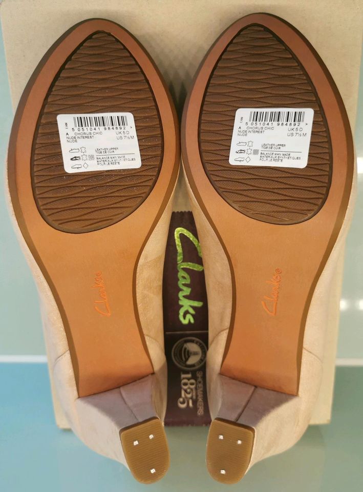 Clarks Chorus Chic Pumps Größe 38 Leder nude beige neu in Rheinfelden (Baden)