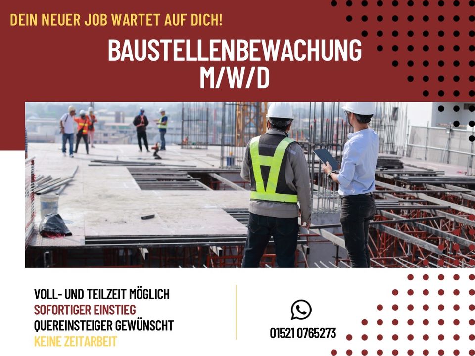 Baustellenbewachung gesucht (m/w/d) in Berlin