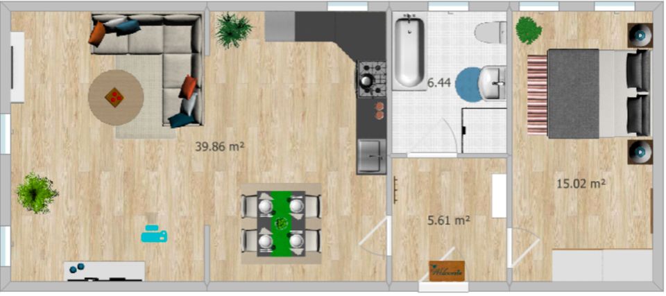 2 - Raum Wohnung mit Tageslichtbad in Lichtenstein