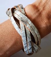 NEU - Lederarmband, geflochten, Beige + Dunkel, raues Leder, NP 1 Bayern - Raubling Vorschau