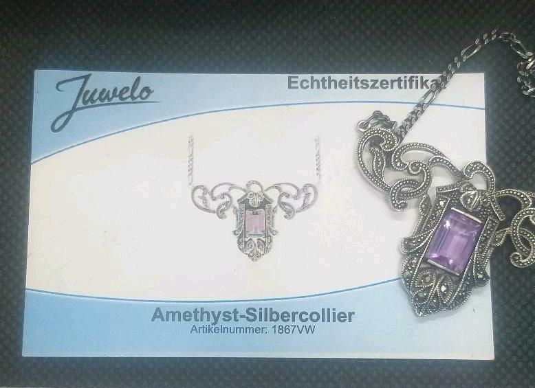 Juwelo Amethyst Silbercollier,Artnr:1867VW,Vintage, Antik, Gothic in Berlin