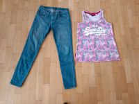 Jeans Abercrombie + Top Superdry Gr. S Blau Damen Business Freize Baden-Württemberg - Ulm Vorschau