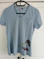 IBEX T-Shirt M blau mit Blumenmuster 100% Merinowolle Waldorf Baden-Württemberg - Schriesheim Vorschau