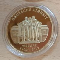 25 JAHRE DEUTSCHE EINHEIT - MEDAILLE - 24 KARAT GOLD / VERGOLDET Brandenburg - Stahnsdorf Vorschau