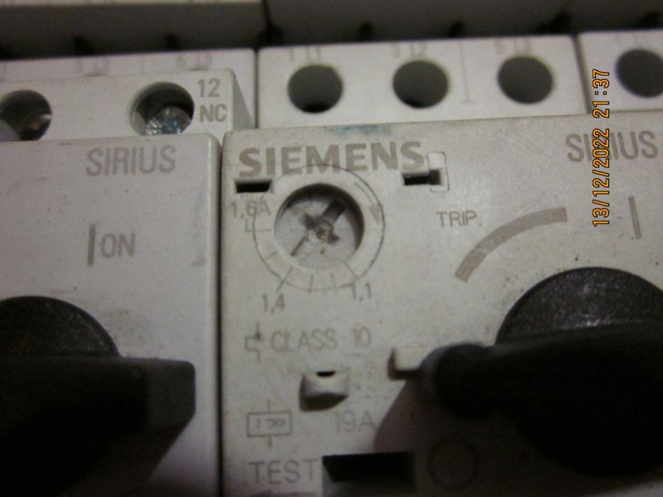 Motorschutzschalter Siemens Sirius 3R verschiedene Stärken 4x in Gudensberg