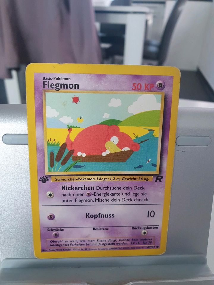 Pokemon-Karte Pokemon - Karte Flegmon 1. Edition first Erste Edit in Bocholt
