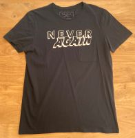 Original Zara T-Shirt Gr. L blau Motiv Never Again Hessen - Hungen Vorschau