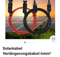 Solarkabel mit Stecker 4mm  1m 1Paar neu Sachsen-Anhalt - Lieskau Vorschau