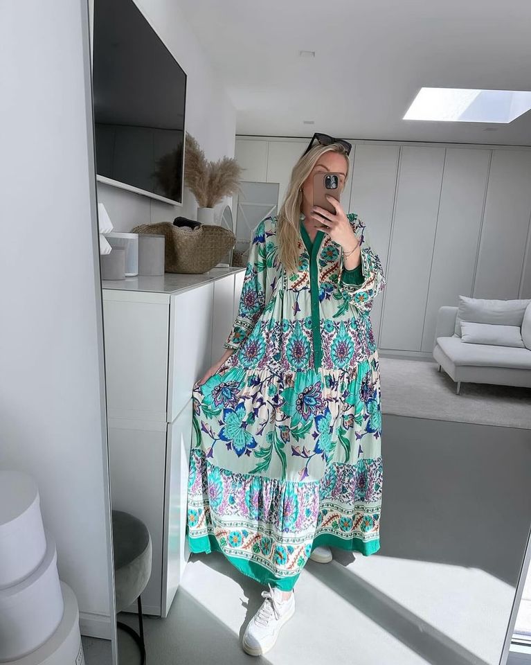 Wunderschönes Boho Ibiza Kleid Boutique Ware Türkis in Essen