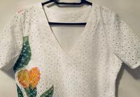 DESIGUAL Damen Kleid mit Lochstickerei / Gr. 42 / weiß Hessen - Büttelborn Vorschau
