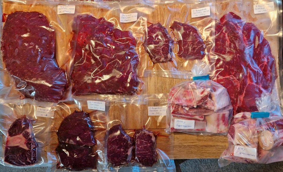 Regionales Rindfleisch Weidehaltung Fleischpaket vom Naturhof in Neetze