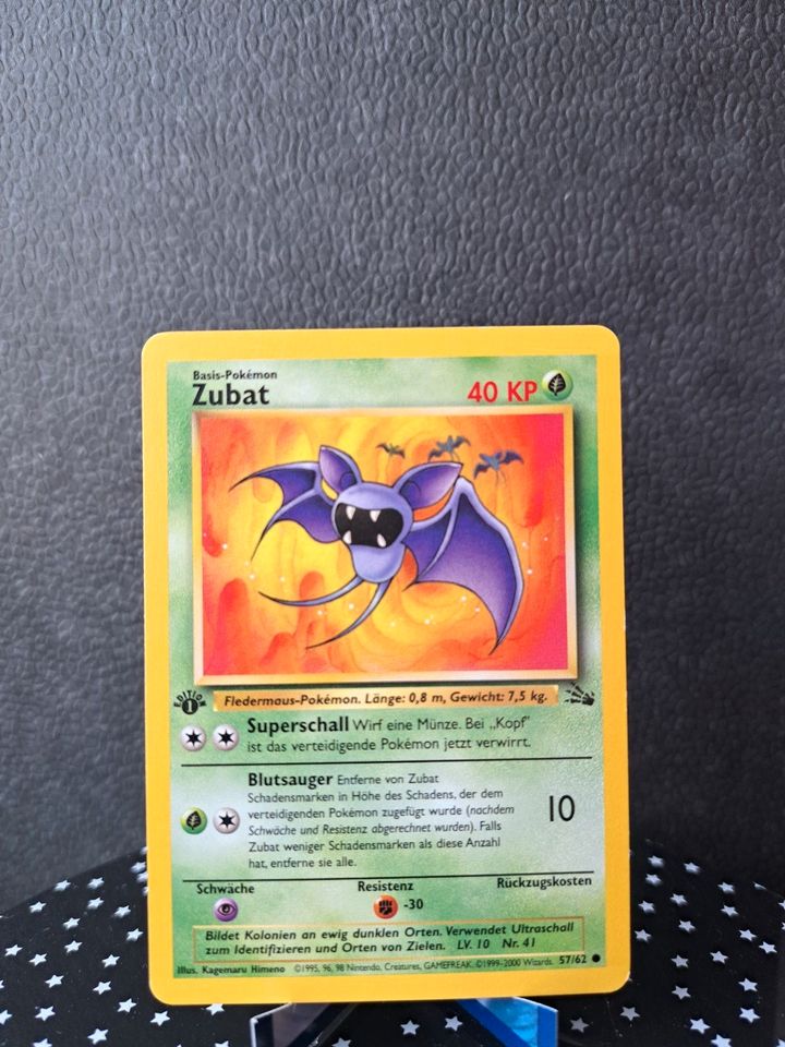 Zubat - Fossil Set 1. Edition - 1999 - deutsch - Pokemon Karten in Zeitz
