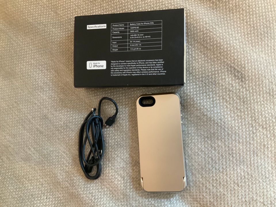 iPhone 5 - Battery Case - 3000mAh - gold - neu! in Nennslingen