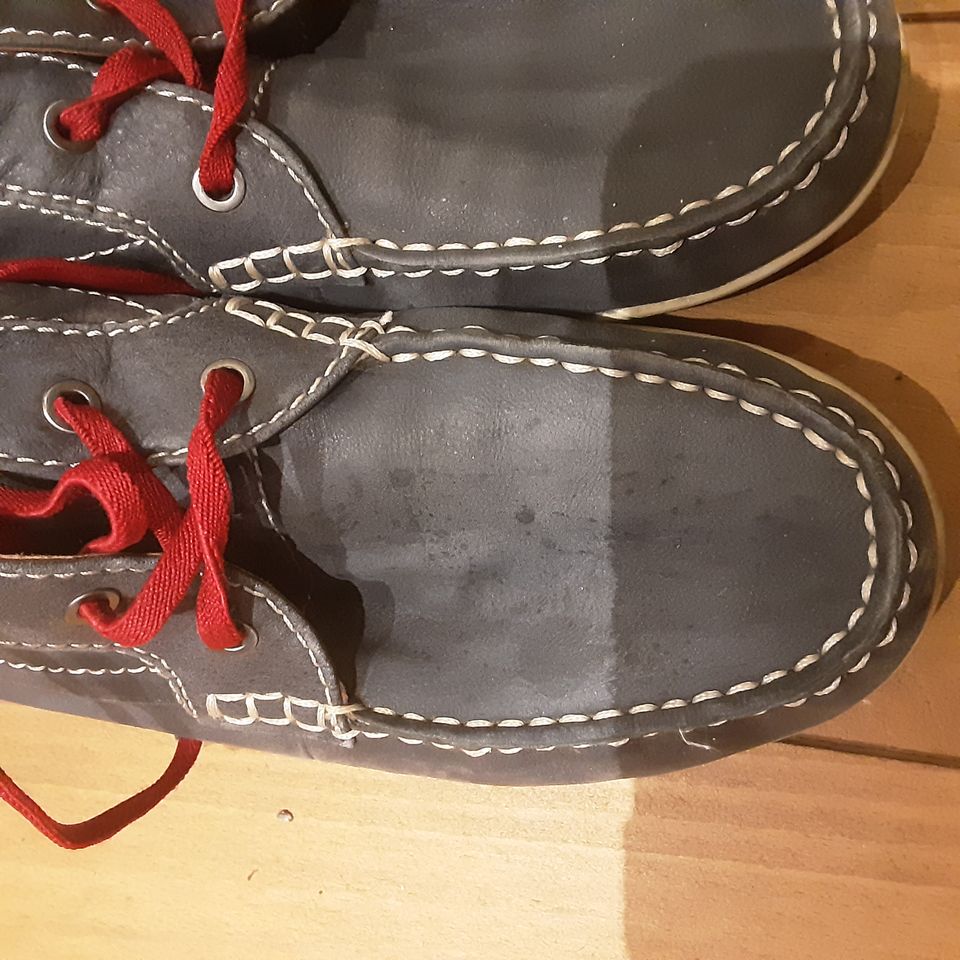 Tamaris Schuhe blau Leder leicht Gr 40 Schnürschuhe knöchelhoch in Bad Oeynhausen