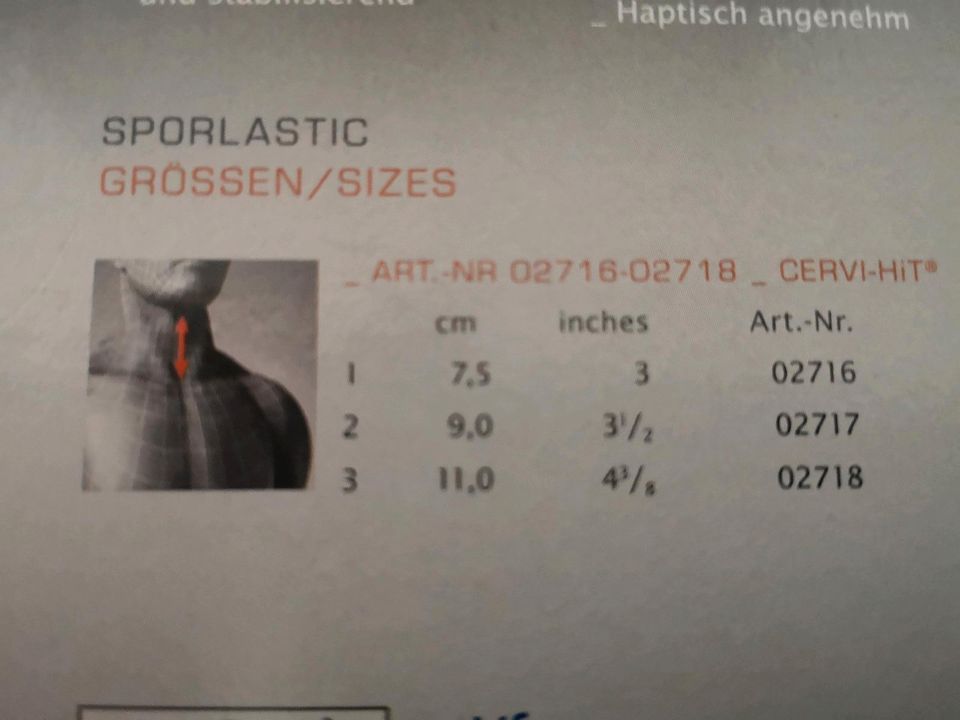 Cervi-Hit 11cm Cervicalstütze Halskrause Sporlastic in Leipzig