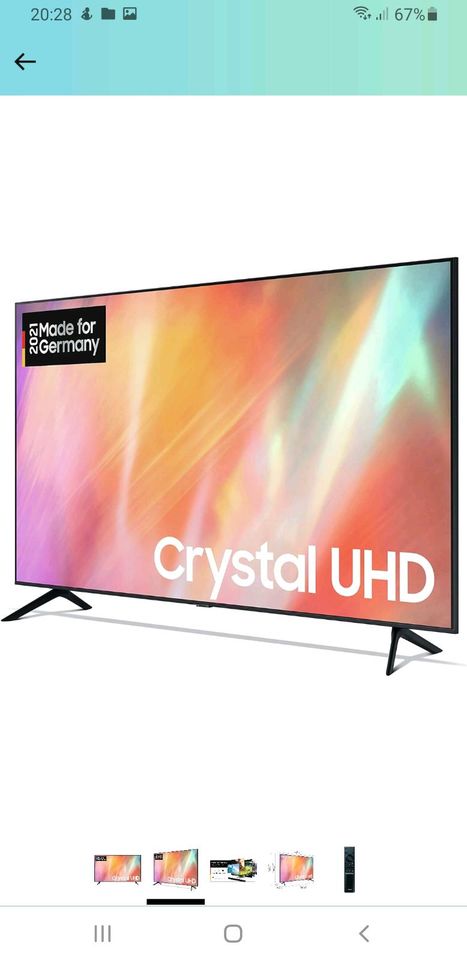 Samsung Crystal UHD 4K TV 55 Zoll in Bretzfeld