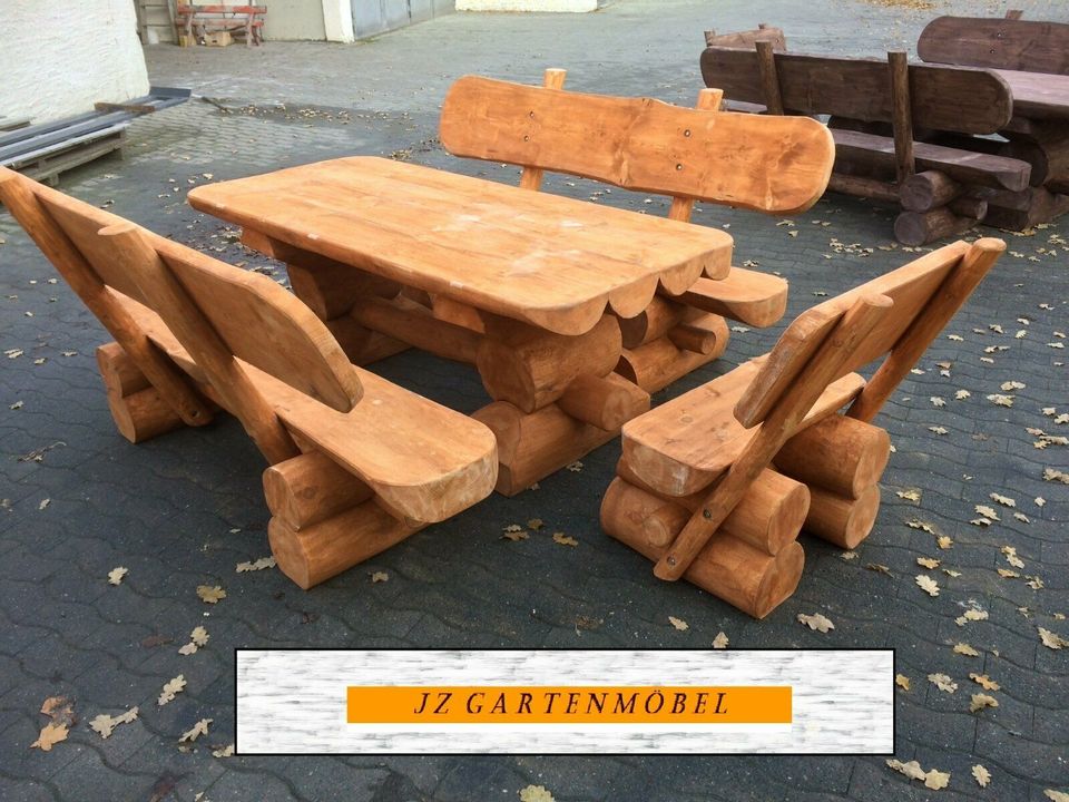 GARTENSITZGRUPPE BAUMSTAMM NEU MASSIV GARTEN HOLZ in Espelkamp