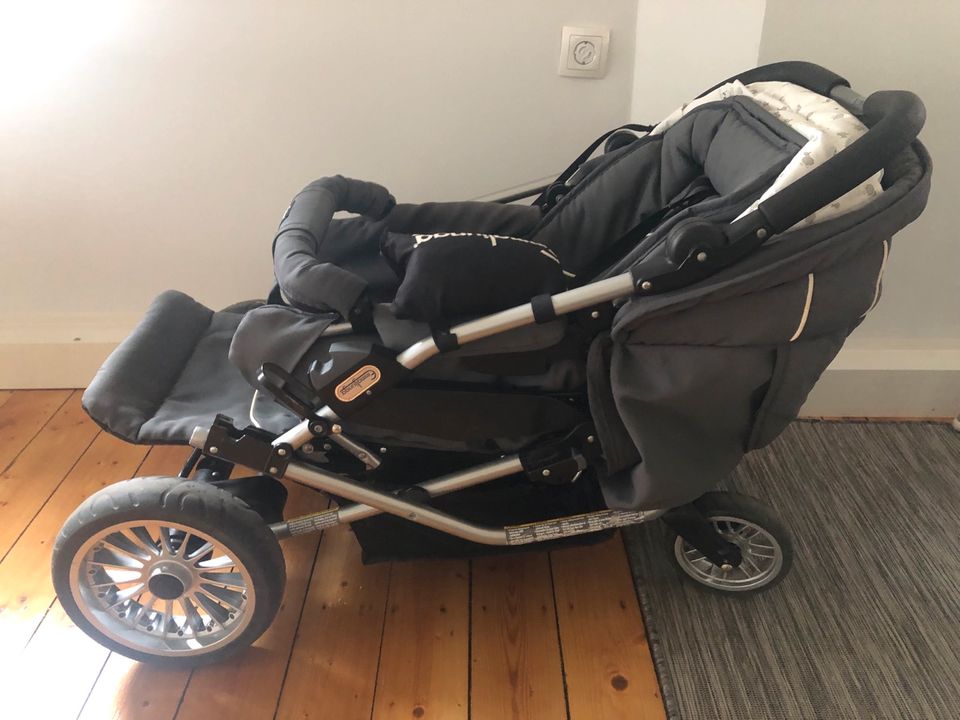 Emaljunga Kinderwagen Buggy mit Babywanne und Buggyboard in Steinhagen