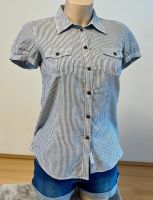 ESPRIT BLUSE xs 34 gestreift edc grau weiß vintage t-Shirt y2k Baden-Württemberg - Aichtal Vorschau