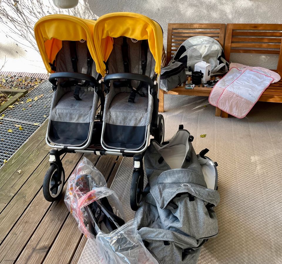 Bugaboo Donkey Twin 2 mit viel Extra Zubehör im Preis enthalten in Frankfurt am Main