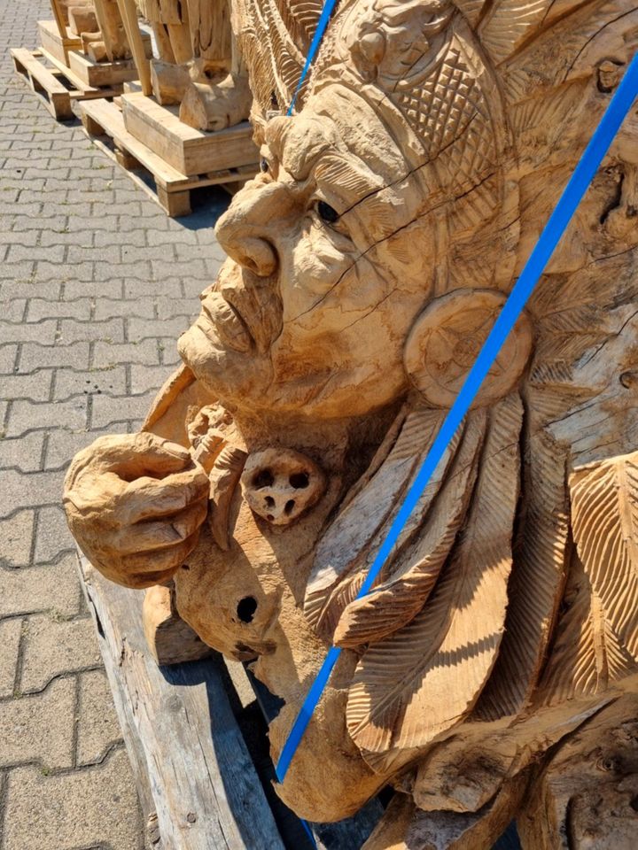 Skulptur Teakholz , Unikat , Indianer , Holzskulptur in Rinteln