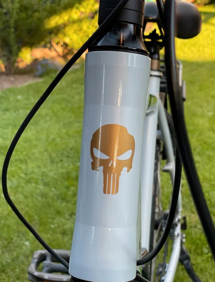 Punischer Totenkopf SKULL Scooter Fahrrad MTB Sticker Set in Wolbeck