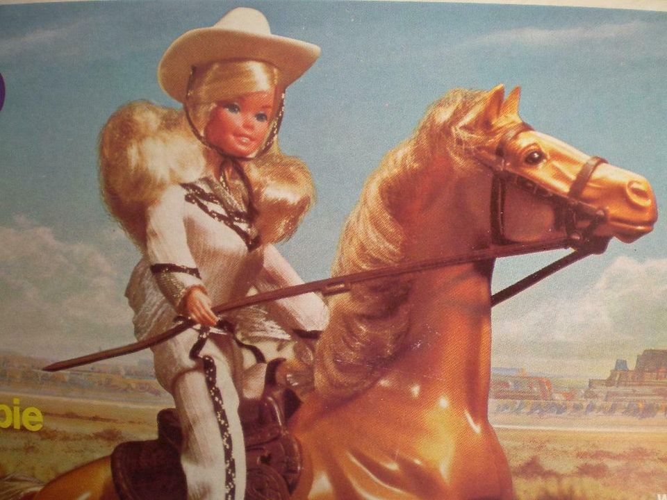 Barbie Pferd Dallas Rotfuchs von 1981 in OVP mit Zubehör Italien in Angelmodde