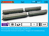 190 Arnold Spur N Set Abteilwagen grün 4tlg DRG Ep.II Hessen - Eschwege Vorschau