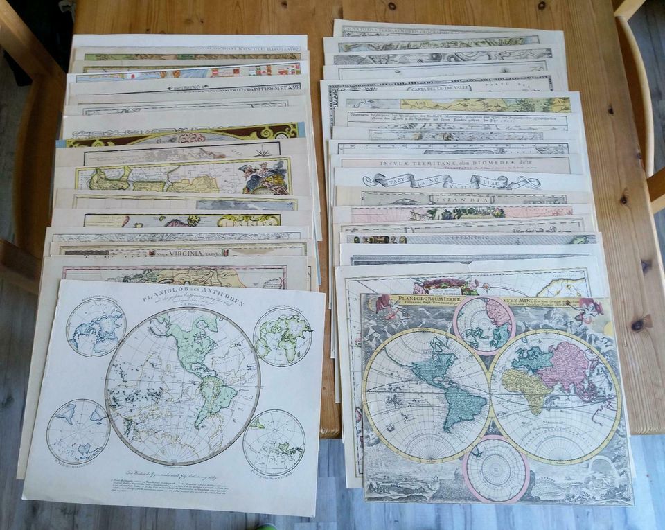 Schöne alte Seekarten. Reproduktion. DDR + 40 weitere Karten in Rostock