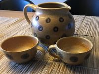 Keramikkrug mit 2Tassen/Schalen unbenutzt Dekoration Vontage Nordrhein-Westfalen - Rheinbach Vorschau