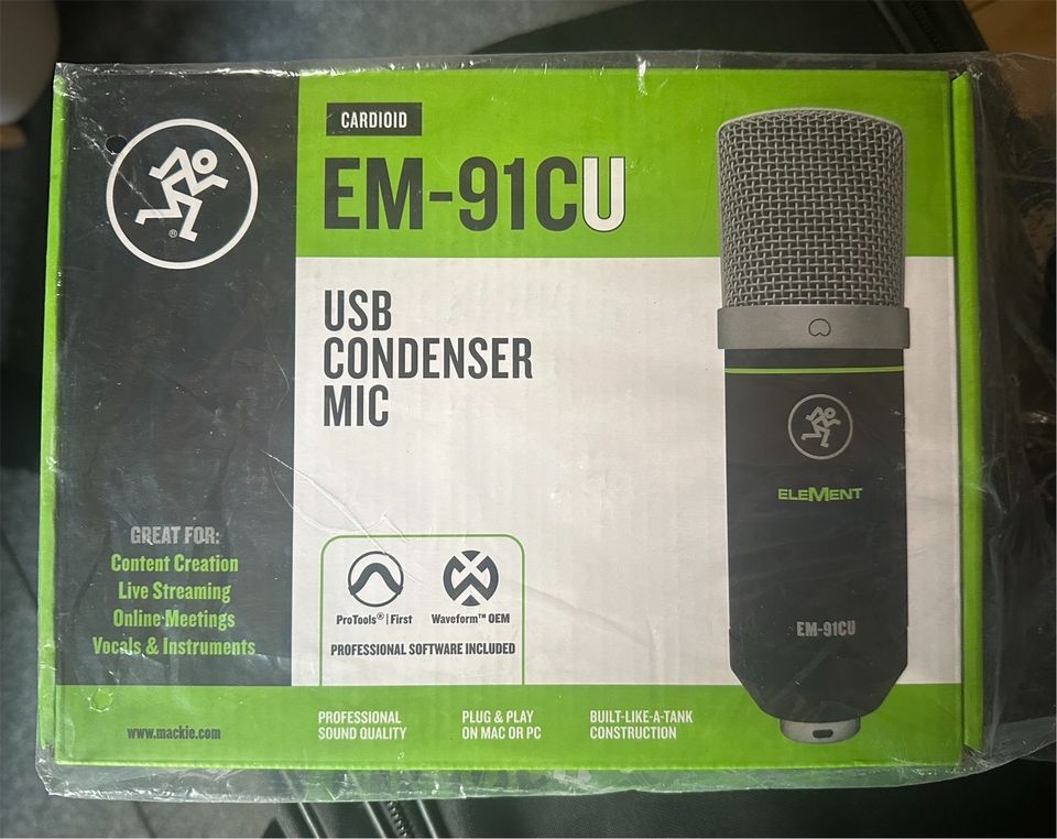 NEU & OVP: Mackie EM-91CU USB Mikrofon, inkl Spinne & SW, top! in Remse