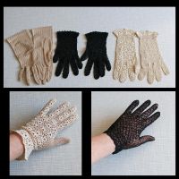 30er 40er 50er Vintage Handschuhe Hellbraun Schwarz Beige 6,5 S Kr. Dachau - Dachau Vorschau