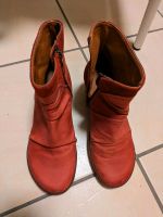 Art Stiefeletten Pumps Leder Gr. 39 rot Holz-Absatz Hessen - Seligenstadt Vorschau