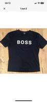 Schwarzes BOSS Kurzarmshirt, weiße Schrift, reine Baumwolle, Gr.L Bayern - Zirndorf Vorschau