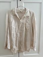 H&M Leinen Bluse Hemd beige Damen L✨ Hamburg-Nord - Hamburg Alsterdorf  Vorschau