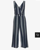 Lascana 34/XS Jumpsuit Einteiler Overall Blau Weiß Gestreift Bayern - Schwabach Vorschau