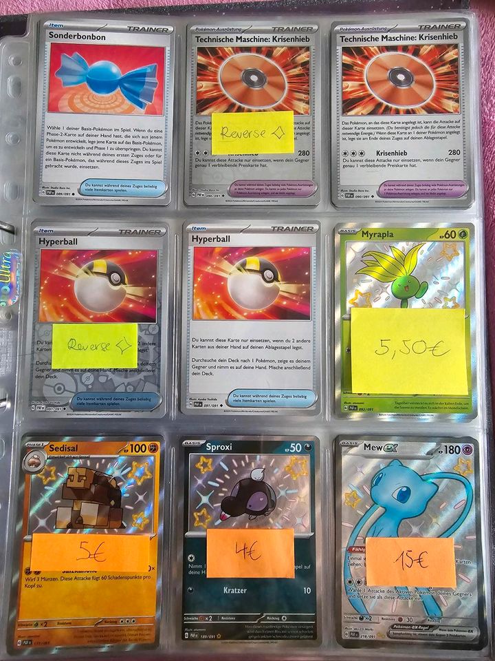 142 Pokemon Karten aus Paldeas Schicksal Booster EX, Shiny, Holo in Kaufering