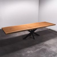 Baumstamm Esstisch 2.7m x 0.85m Nachhaltig Massivholztisch aus 1 Stück Holz Bohlentisch Baumkantentisch Baumstammkanten Wohnzimmertisch Holztisch Design Tisch Stahlbeine Edelstahl Tischbeine Nordrhein-Westfalen - Ochtrup Vorschau