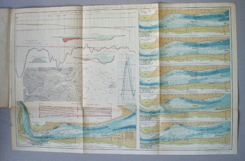 Bremen Bremerhaven Weser 1899 - Korrektion der Außenweser in Bremen